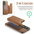 thumbnail image 4 of ELEHOLD Magnetic Wallet Case For Samsung Galaxy S25 Edge,2-in-1 Mag Safe Case with Removable Card Holder, Kickstand Shockproof Protection Cover For Samsung Galaxy S25 Edge,Brown, 4 of 10