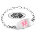 thumbnail image 1 of MedicEngraved Stainless Steel Custom Medical Alert Bracelet - 4mm Paperclip Link, 1 of 8