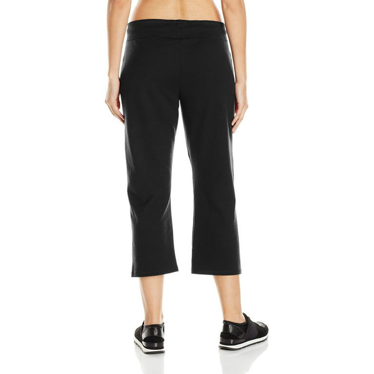 Hanes Women's French Terry Capri, Black, Large - Import It All