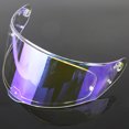 thumbnail image 4 of Casco de protección contra el viento para motocicleta, visera de lente colorida, protector facial completo de repuesto, antirreflejo / a prueba de Azul claro REVO Macarena visera de motocicleta, 4 of 8