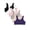 Blueberry/Black/Grey/White/Sand/Blush, variant on Girls' Multi Cotton 6-Pack Built-Up Stretch Sports Bra