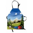 thumbnail image 1 of Mountains Apron, Camping in the Valley with a Tent Backpacks Compass and Map with a Small Lake, Unisex Kitchen Bib with Adjustable Neck for Cooking Gardening, Adult Size, Multicolor, by Ambesonne, 1 of 4