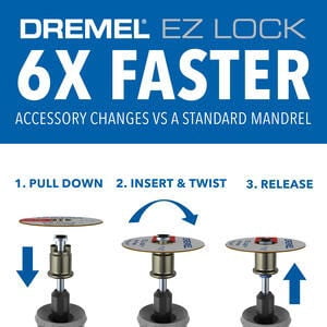 Dremel EZ411SA EZ Lock 1‑1/4" 60‑Grit Coarse Sanding Discs, Rotary Tool Accessory for Wood, 5‑Pack