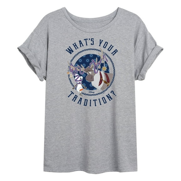 Frozen 2 - Whats Your Tradition - Juniors Ideal Flowy Muscle T-Shirt