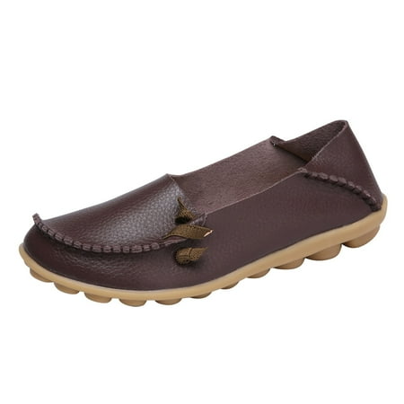 

TOWED22 Flats Shoes Women Women s Flats Shoes Comfortable Memory Foam Dress Shoes Slip On Ballet Flats Low Wedge Work Shoes Coffee
