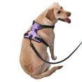 thumbnail image 2 of Vsdgher Violet Pattern Dog Harness,No Pull Pet Harness with Soft Padded Handle,Adjustable Reflective Vest with 2 Buckles,4 Slide Buckles,S-XL Large, 2 of 5