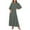 016 Dark Gray, variant on SCSAlgin Women's Casual Loose Bohemian Maxi Dress Retro Printed V Neck Puff Long Sleeve Swing Dresses Fall Beach Sundress
