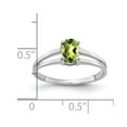 thumbnail image 2 of Solid 14k White Gold 6x4mm Oval Peridot Green August Gemstone Engagement Ring Size 5.5, 2 of 3