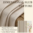 thumbnail image 4 of TURCURNO Soft Textured Linen Curtains,Semi Sheer Drapes with Bronze Grommet,Light Filtering Oatmeal Curtains for Living Room Bedroom,Natural,2 Panels,52"x84", 4 of 10