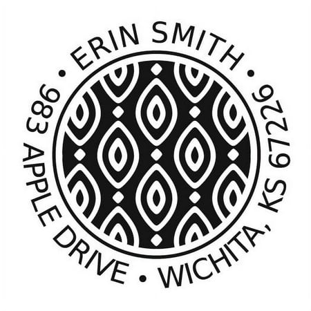 Personalized Round Self-Inking Rubber Stamp - Smith Ovals (Dark)