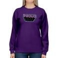 thumbnail image 1 of Proud Purple Glitter Banner Sweatshirt Women -Smartprints Designs, Female 5X-Large, 1 of 4