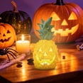 thumbnail image 7 of Halloween Pineapple Decor Halloween Pineapple Pumpkin Light Decoration Resin Night Light For Home Interior Courtyard Party Festive Atmosphere Halloween Party Decorations Yellow Light, 7 of 7