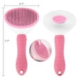 thumbnail image 4 of SHAR Self-Cleaning Brush, Dog Cat Rabbit Pet Grooming Brush - Easy to Remove Loose Undercoat, Pet Massager Tool Suitable for Long or Short Haired Pets,Pink, 4 of 5