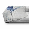 thumbnail image 3 of Watercolor Soft Flannel Fleece Blanket, Hand Drawn Style Blue Butterfly Nature Inspired Art Brush Strokes in Soft Colors, Cozy Plush for Indoor and Outdoor Use, 50" x 70", Blue White, by Ambesonne, 3 of 6