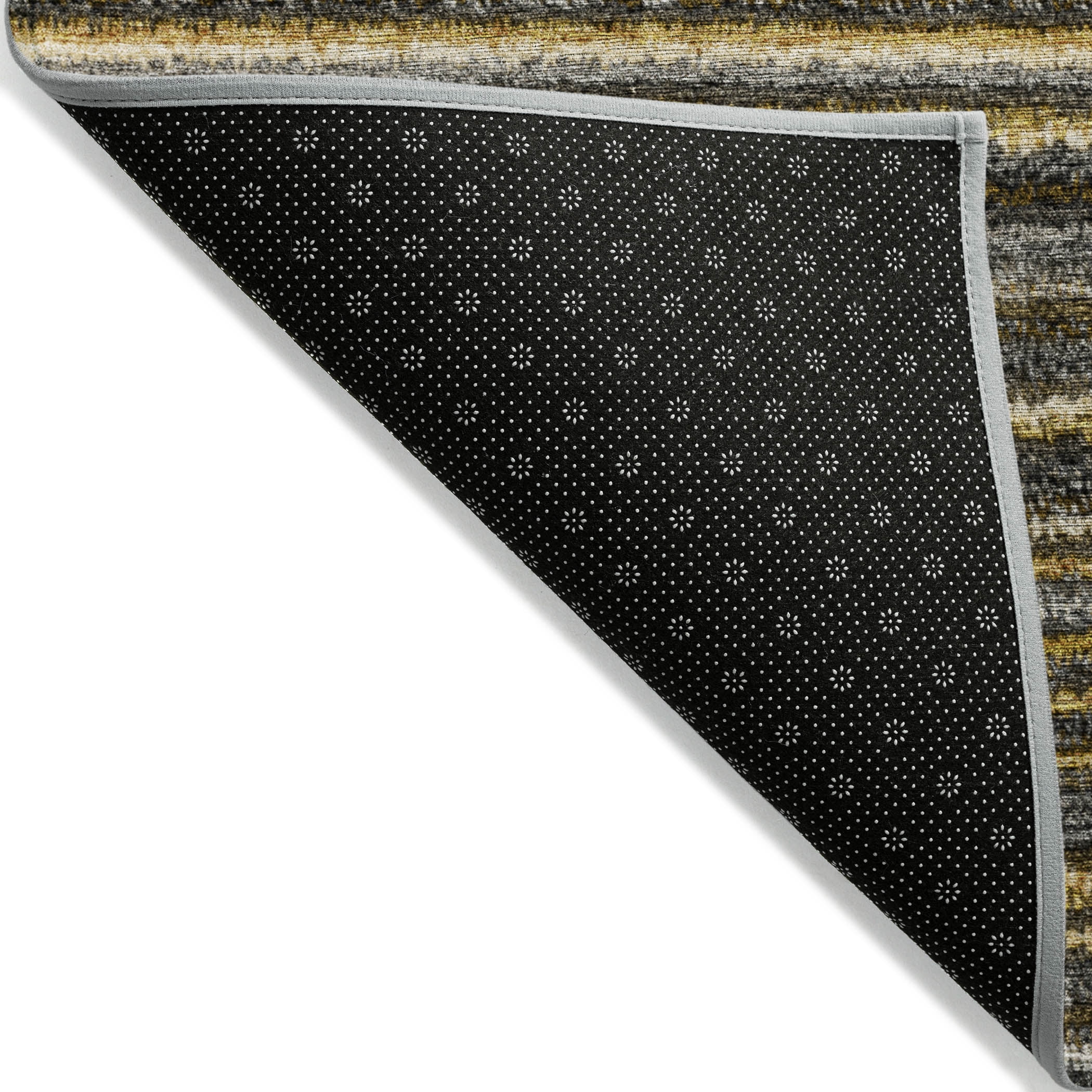 Addison Rugs Chantille Indoor/Outdoor Transitional Stripes Gold Washable Rectangle Rug, 8' x 10'