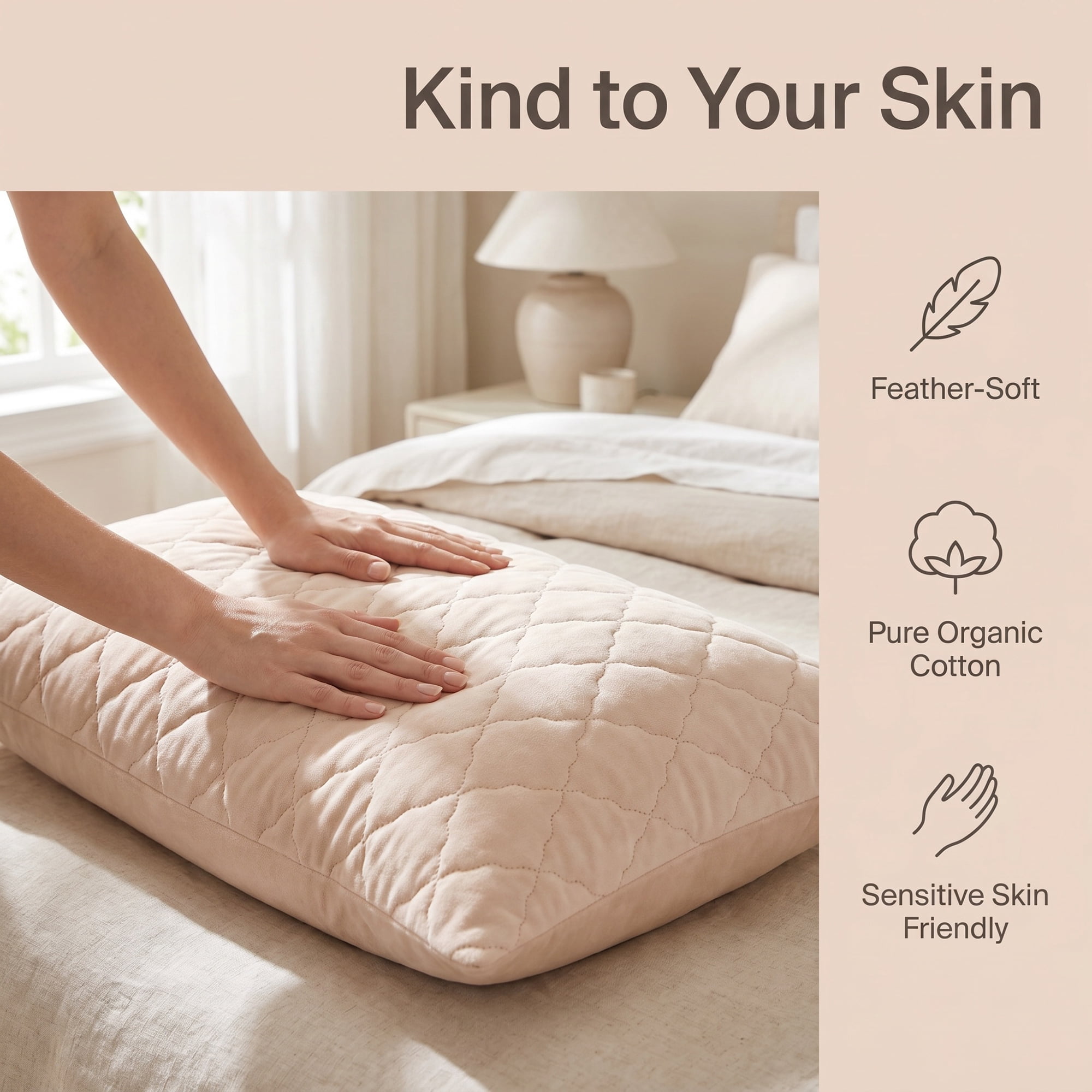 Unique Bargains Breathable Hypoallergenic Envelope Pillow Protectors Jumbo Khaki 20" x 28"