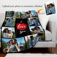 thumbnail image 4 of Custom Blanket with Photos/Text, Personalized Picture Blanket Throw Using My Own Photos, Customized Memorial Mothers for Mom Dad Family Friends - 4 Size (1 Photo W/Text), 4 of 6
