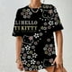 thumbnail image 4 of Camiseta de Hello Kitty para mujer, camisetas de calle 3D de dibujos animados abstractos, camisetas informales de manga corta con cuello redondo, Tops sueltos de talla grande de verano, 4 of 6