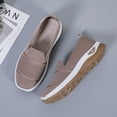 thumbnail image 5 of Tao Tao Women's Shoes Woven Orthopedic Breathable Soft Go Walking Slip on Diabetic Comfy Shoes Hands Free Slip In Sneakers Khaki 38, 5 of 9