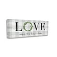 thumbnail image 3 of Stupell Industries Love Makes House Home Phrase Green Wreathe Plaid, 40 x 17,Design by Natalie Carpentieri, 3 of 5