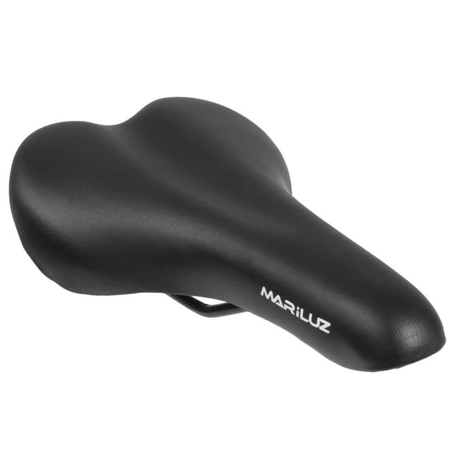 Asiento Sillin Ergonómico Suave para Bicicleta Mariluz Mtb 28x16 cm Sintético Negro Unisex