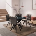 thumbnail image 3 of HomeStock Old World Opulence Modern Leather Dining Chair With Metal Legs Set Of 4, 3 of 10