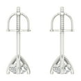 thumbnail image 4 of 14K Solid Gold Screw Back Stud Earrings for Women | 1 cttw Round Cut Moissanite | White Gold, 4 of 5