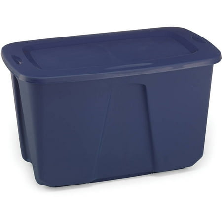 Homz 32-Gallon Storage Tote, Cobalt Blue, Set of 6