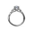 thumbnail image 2 of 0.70 Carat Excellent Round Cut Natural Diamond Three Stone Beautiful Ring for Anniversary Solid 18K White Gold Size 4.5, 2 of 8
