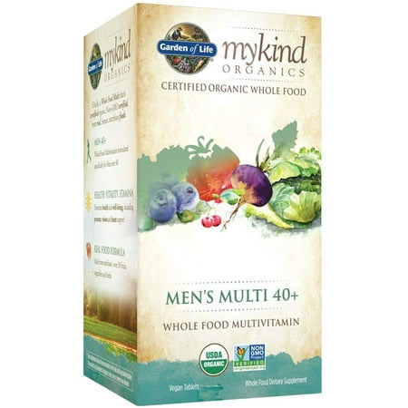 Garden of Life Multivitamin for Men - mykind Organic Men's 40+ Whole Food Vitamin Supplement, Vegan, 60 (Best Multivitamin On The Market)