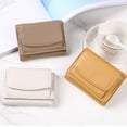 thumbnail image 4 of Billeteras cortas simples de tres pliegues para mujer, monedero pequeño de gran capacidad, antirrobo, 4 of 4