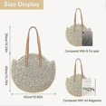 thumbnail image 4 of Straw Shoulder Bag For Women, Large Straw Bags Weave Handmade Handle Tote Bag Summer Beach Straw Handbags Bohemian Crossbody Bag(large Beige), 4 of 5