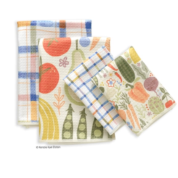 Farm Stand All Purpose Microfiber Towel, Set of 4