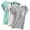 ZE22-Green, variant on Wiyuqeen 3 Pack Womens Plus Size T Shirts with Built in Bra Fall Summer Short Sleeve Tees Petite Padded Pajamas Casual Yoga Athletic Tops