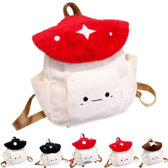 Mushroom Bag Whimsical Mushroom Backpack Cute Kawaii Backpack Novelty Backpack Cute Backpack Purse Weird Backpacks Mushroom Purse Cartoon School Travel Backpack,B