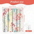 thumbnail image 3 of Dznils Boho Colorful Floral Fabric Shower Curtain, Watercolor Pattern with Hooks, 72" x 72", Beige, 3 of 12