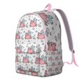 thumbnail image 2 of Watercolor Pig Print Backpack – Cute Farm Animal Pattern Bookbag with Artistic Cartoon Design for Travel, 2 of 5