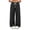 Black, variant on Czstvyn Womens Elastic Waist Pants Drawstring Wide leg Solid Color Sweatpants for Women with Pockets