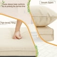 thumbnail image 4 of Costway 3PCS Patio PE Wicker Conversation Set Acacia Wood Frame withSeat & Back Cushions, 4 of 8