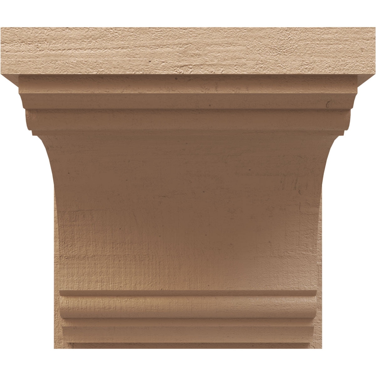 12"W x 12"D x 12"H Wide Warren Rough Cedar Woodgrain TimberThane Corbel, Primed Tan