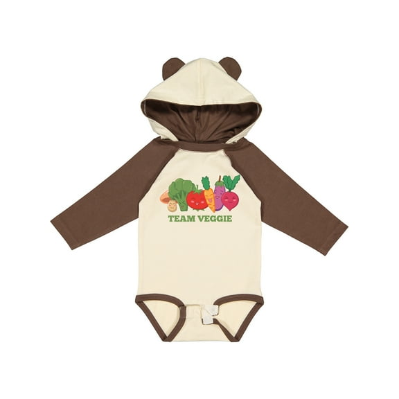 Inktastic Team Veggie Boys or Girls Long Sleeve Baby Bodysuit