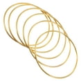 thumbnail image 1 of OULII 6Pcs Metal Hoops For Crafts Golden Circle Ring Minimalist Design Artists, 1 of 7