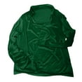 thumbnail image 4 of Guieoi Shirts for Men Vintage Solid Color Long Sleeve Pleated Collar Top Casual Velvet Men's Shirt Green XL, 4 of 6