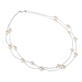thumbnail image 3 of Collar de perlas Yinane Doble Cadena Larga Gargantilla de plata Para Suéter 1,5 Cm / 1,2 Cm, 3 of 8
