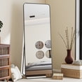thumbnail image 2 of Mistory 64"x21" Full Length Mirror Rounded Corner Floor Mirror with Metal Frame, Black, 2 of 6