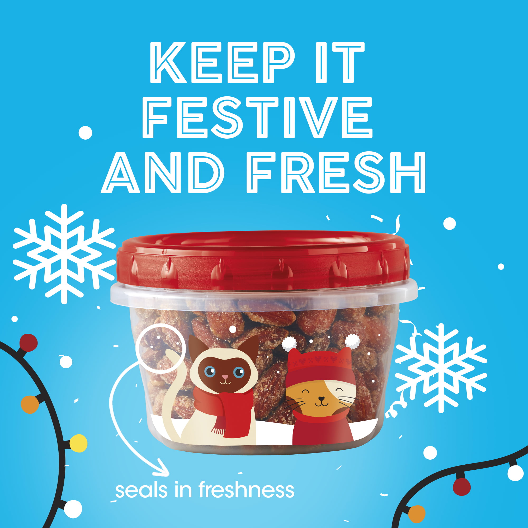 Ziploc Limited Edition Holiday Design Small Round Containers