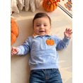 thumbnail image 4 of RUINIXCW Toddler Boy Girl Halloween Outfit Infant Baby Girl Boy Fall Winter Sweatshirt Clothes Pumpkin Embroidery Lapel Neck Half Zipper Long Sleeve Pullover Tops, 4 of 9