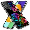 thumbnail image 2 of MUNDAZE Samsung Galaxy A71 5G Colorful Neon Rainbow Glow Roses Double Layer Phone Case Cover, 2 of 5