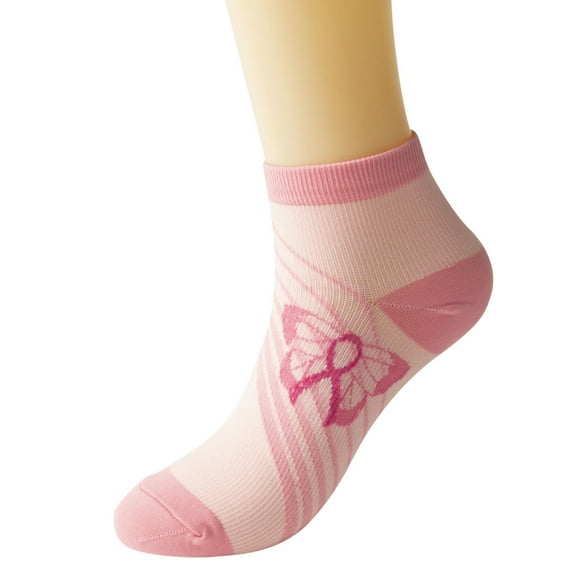 Yuanlong Socks Unisex Cancer Awareness Ribbon Printed Ankle Socks Outdoor Sport Running Short Tube Socks One Size