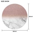 thumbnail image 6 of Pink Glitter White Marble Pattern Round Tablecloth 60"x60",Wrinkle Wipeable Table Cloth for Kitchen Dining Room Picnic Patio Party, 6 of 6